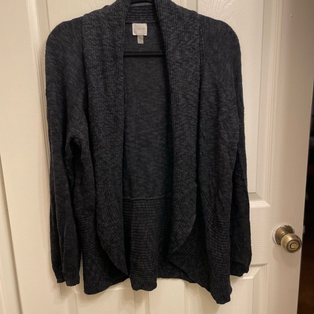 Cupio Black Sweater/Cardigan Womens Size XL